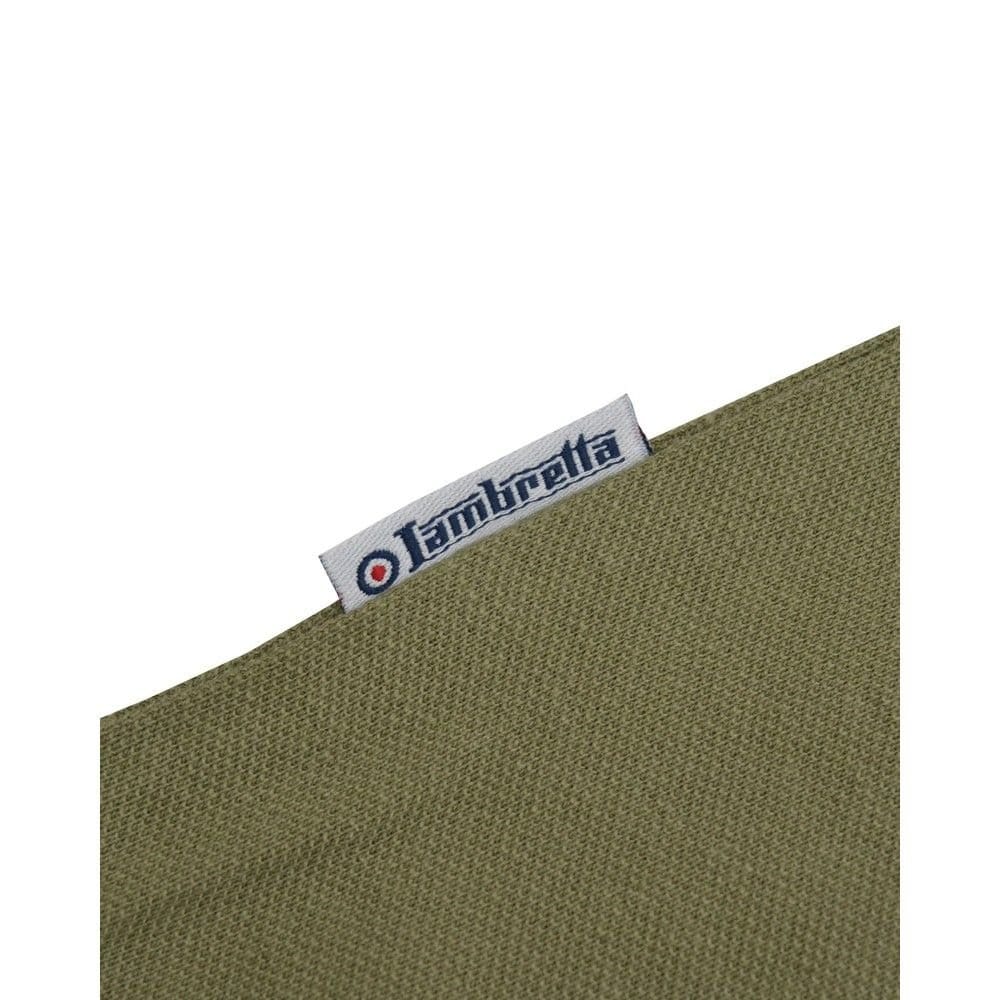 Lambretta Lambretta Men's Contrast Panel Vintage Polo Shirt in Green - 4