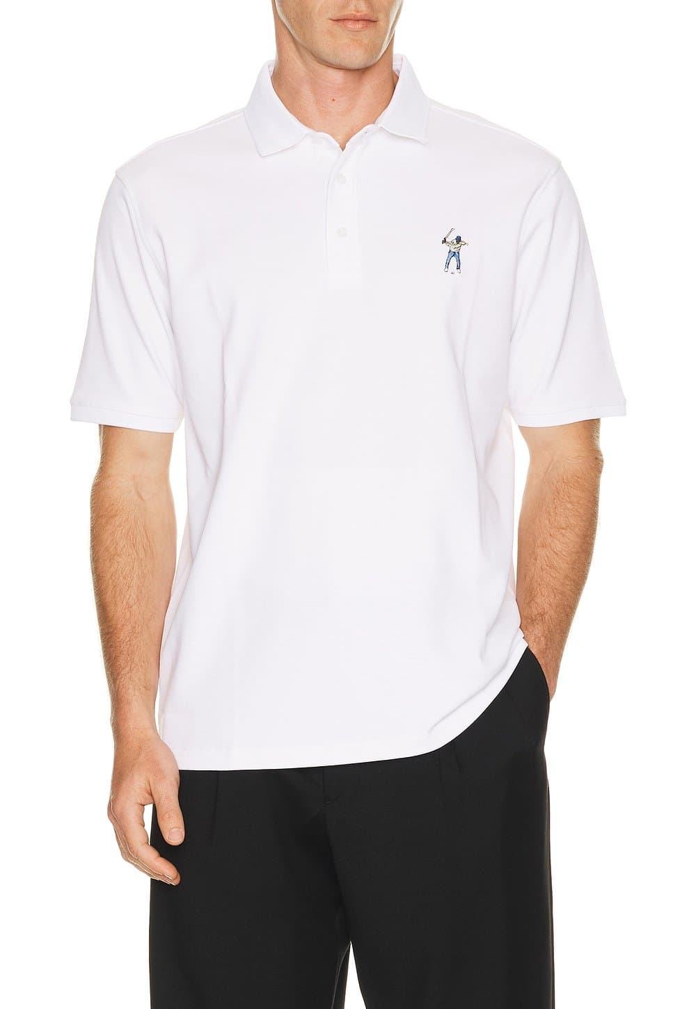 revolve Revolve Bright White Core Pique Polo
