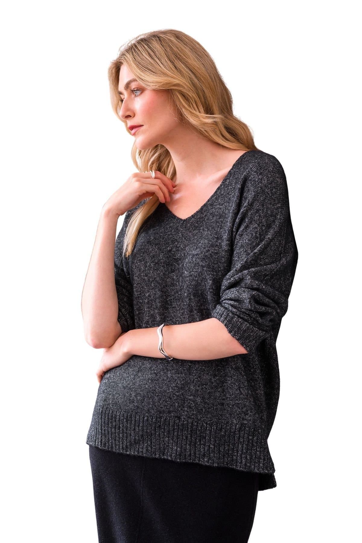 Celtic & Co Celtic & Co Dark Grey V Neck Jumper