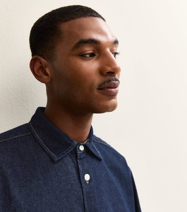 jack & jones Men's Dark Blue Regular Denim Long Sleeve Shirt Jack & Jones New Look - 2