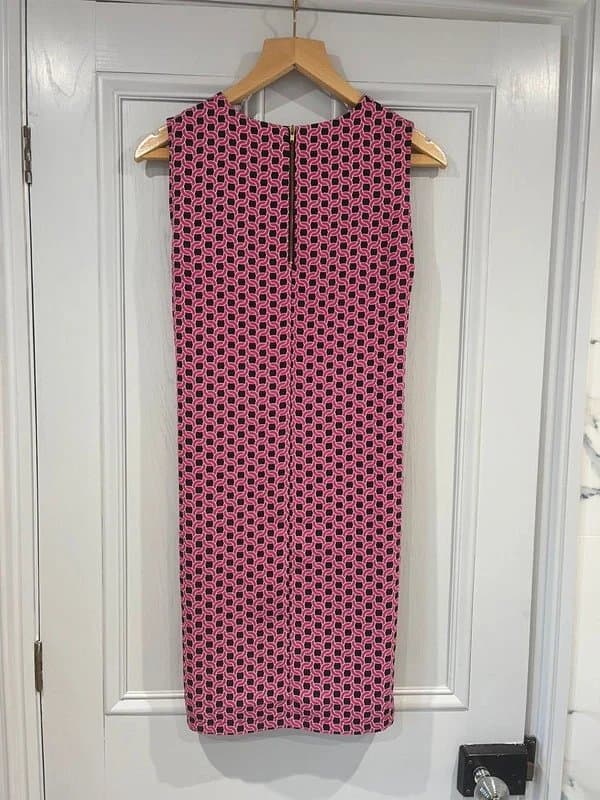 Adrienne Vittadini Pink and Black Shift Dress