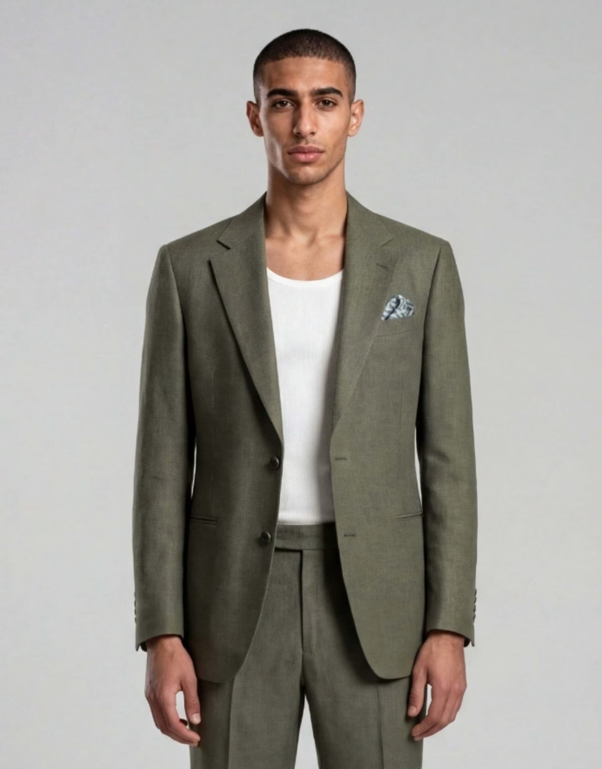 ASOS Harry Brown Giacomo slim fit single breasted suit jacket in dark green