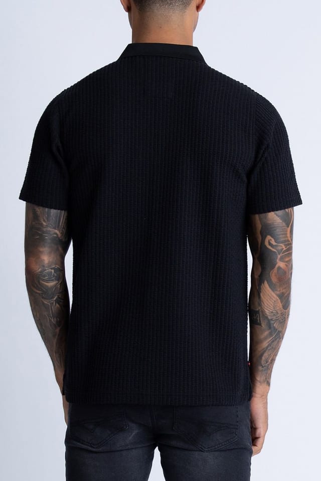 Luke 1977 Luke 1977 Men's Waffle On zip Polo in Black - 2