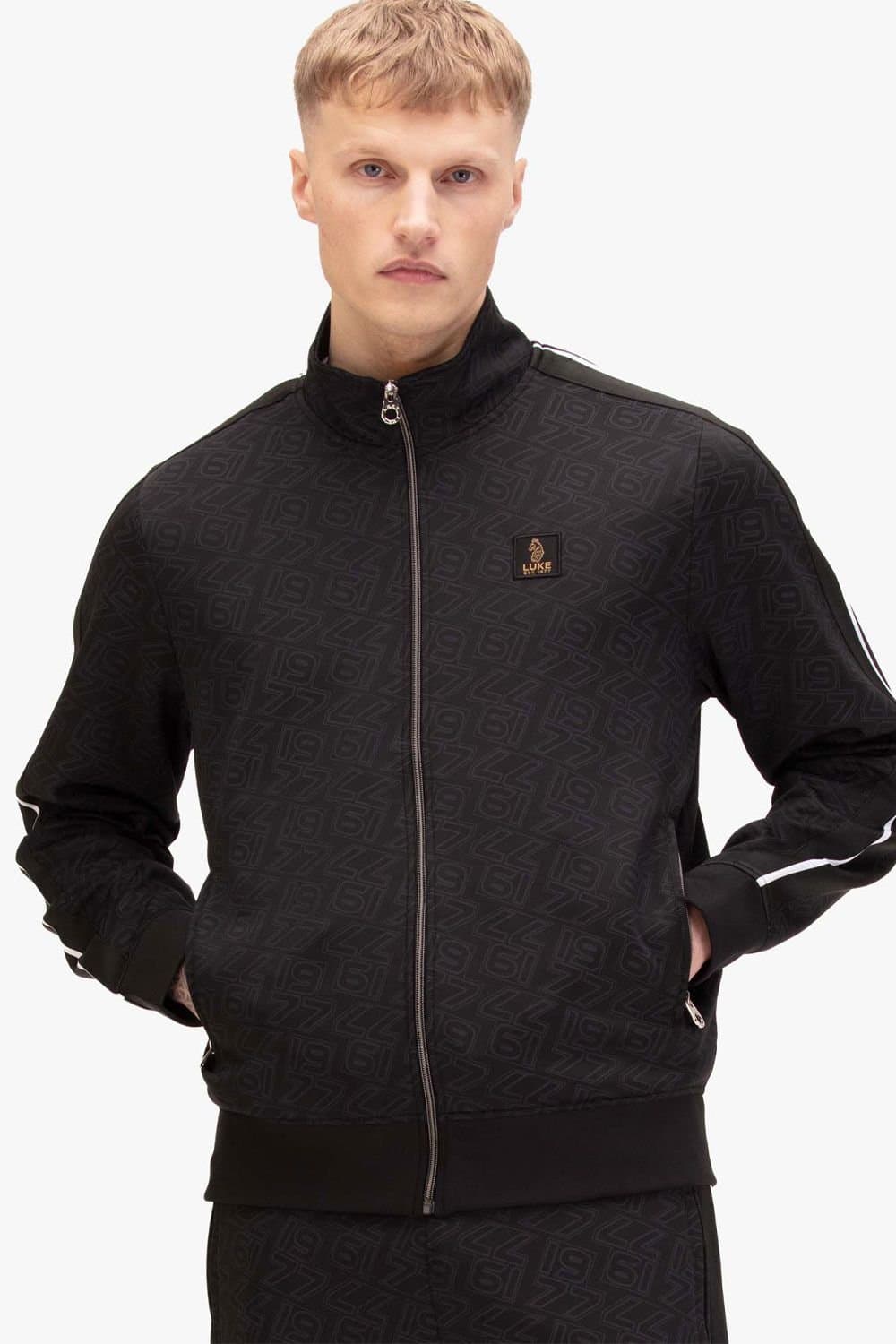 Luke 1977 Luke 1977 Men's Conti Zip Funnel Sweat in Black