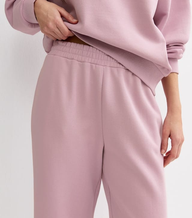 New Look Women's Lilac Wide Leg Relaxed Fit Joggers New Look - 3