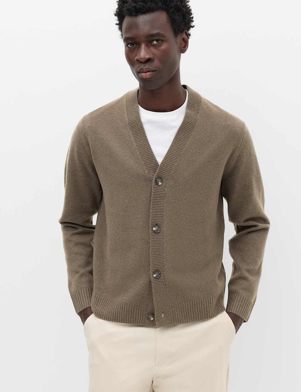 Marks & Spencer M&S Air Yarn Knitted Cardiagn Medium Brown