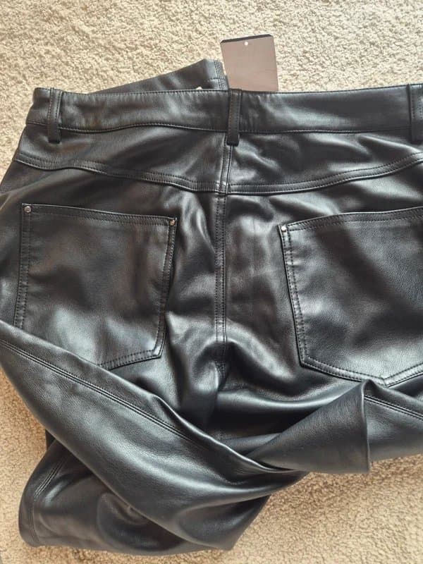 Ted Baker Ted baker plaider faux leather trousers black size 5