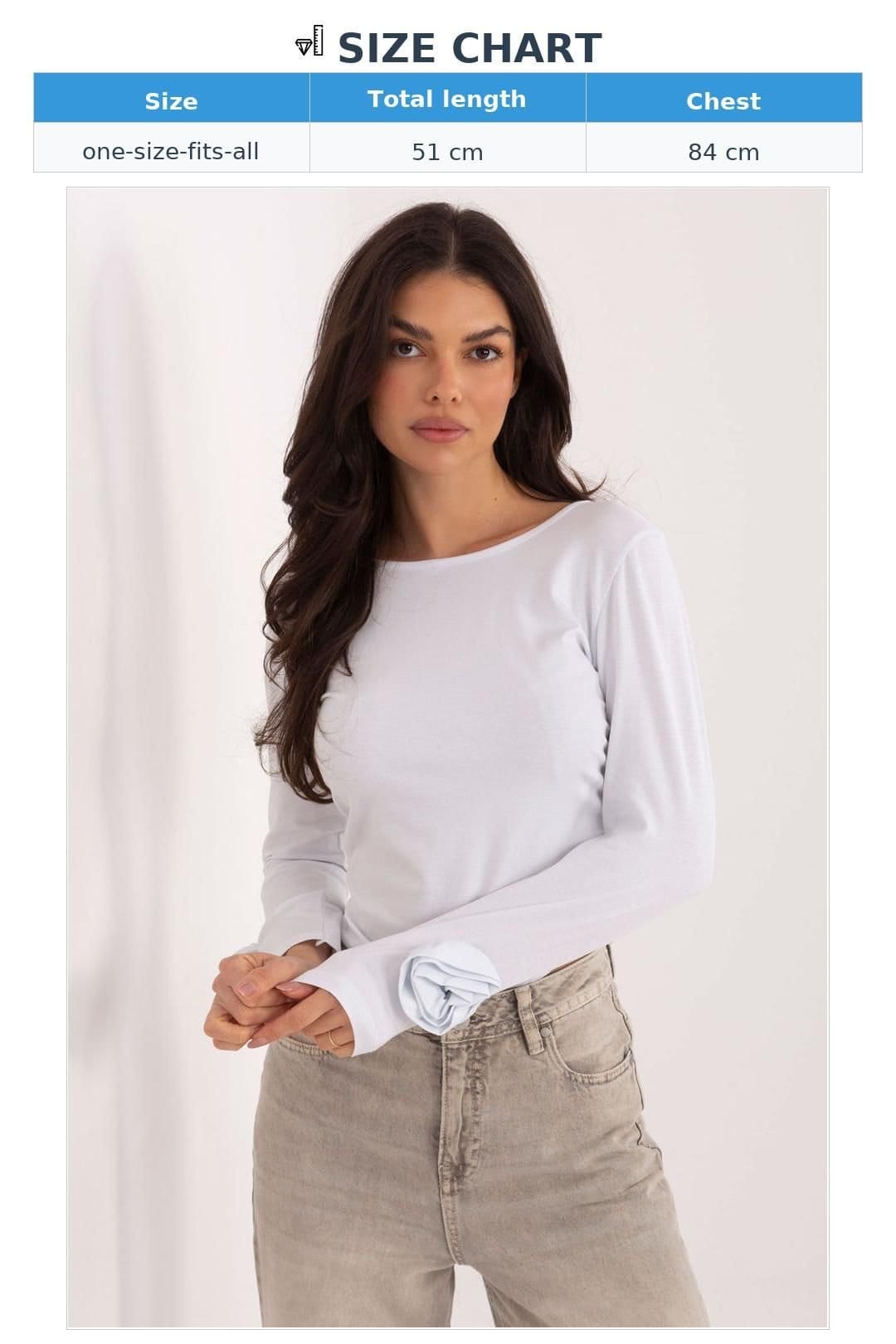 Love Lace Love Lace Women's Cotton Pull On Long Sleeve Blouse with Flower in White - 4
