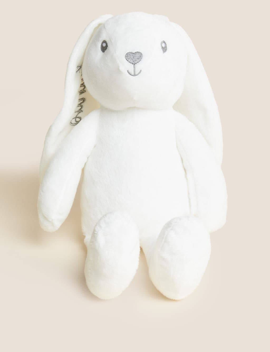Marks & Spencer M&S Personalised White Rabbit Soft Toy Cream Mix