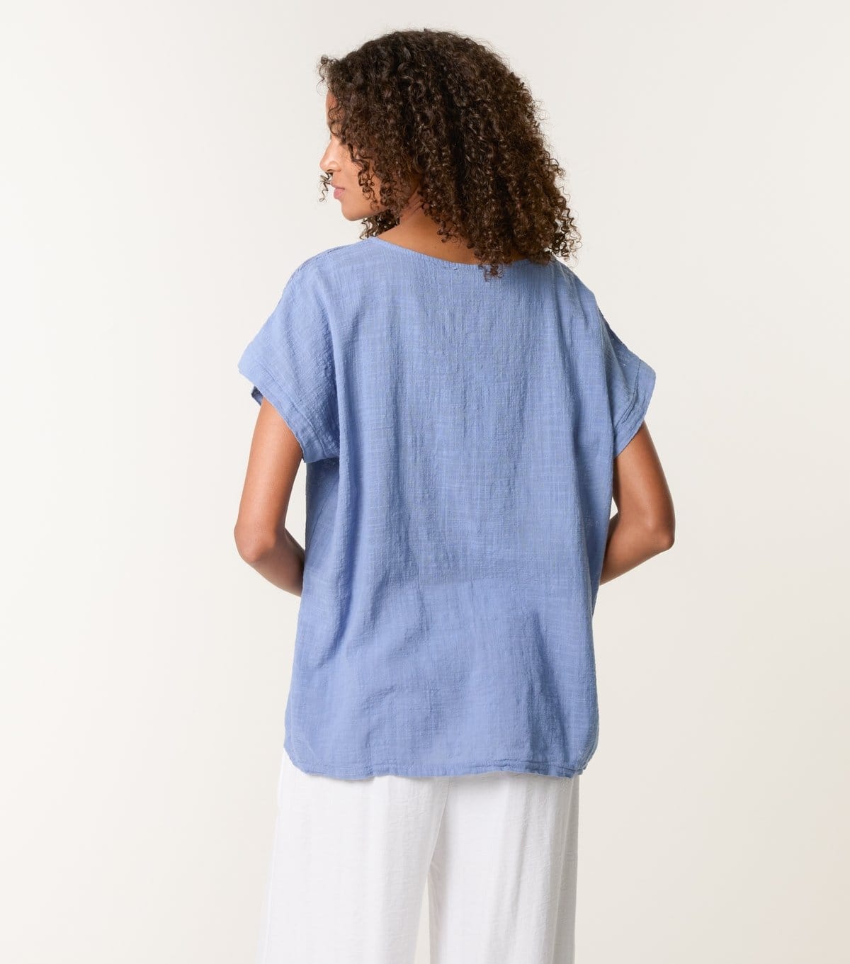 Blue Vanilla Women's Blue Lace Pattern Top Blue Vanilla New Look - 4