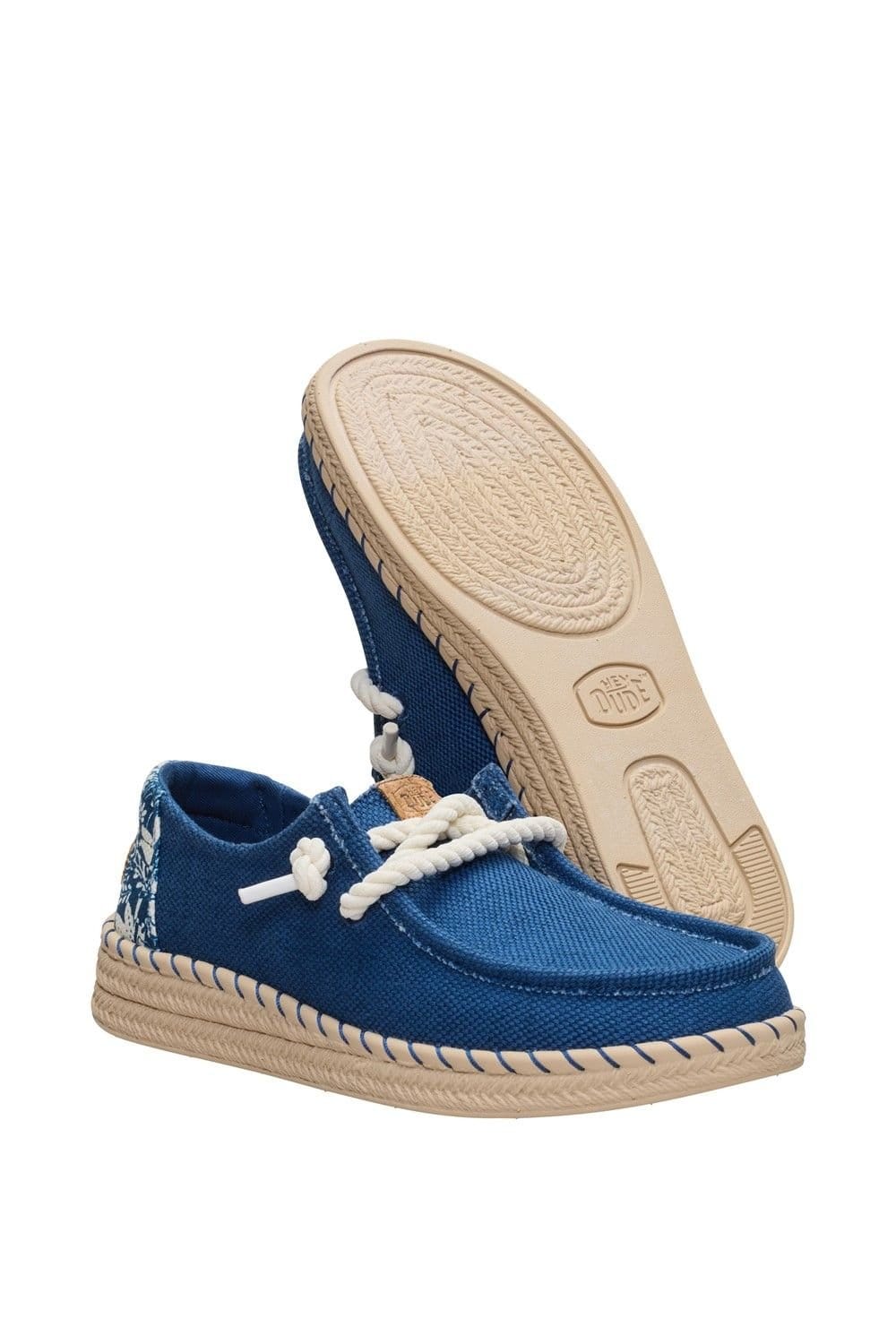 Hey Dude Hey Dude Women's Wendy Espadrille Hibiscus Casual Shoe in Blue - 4