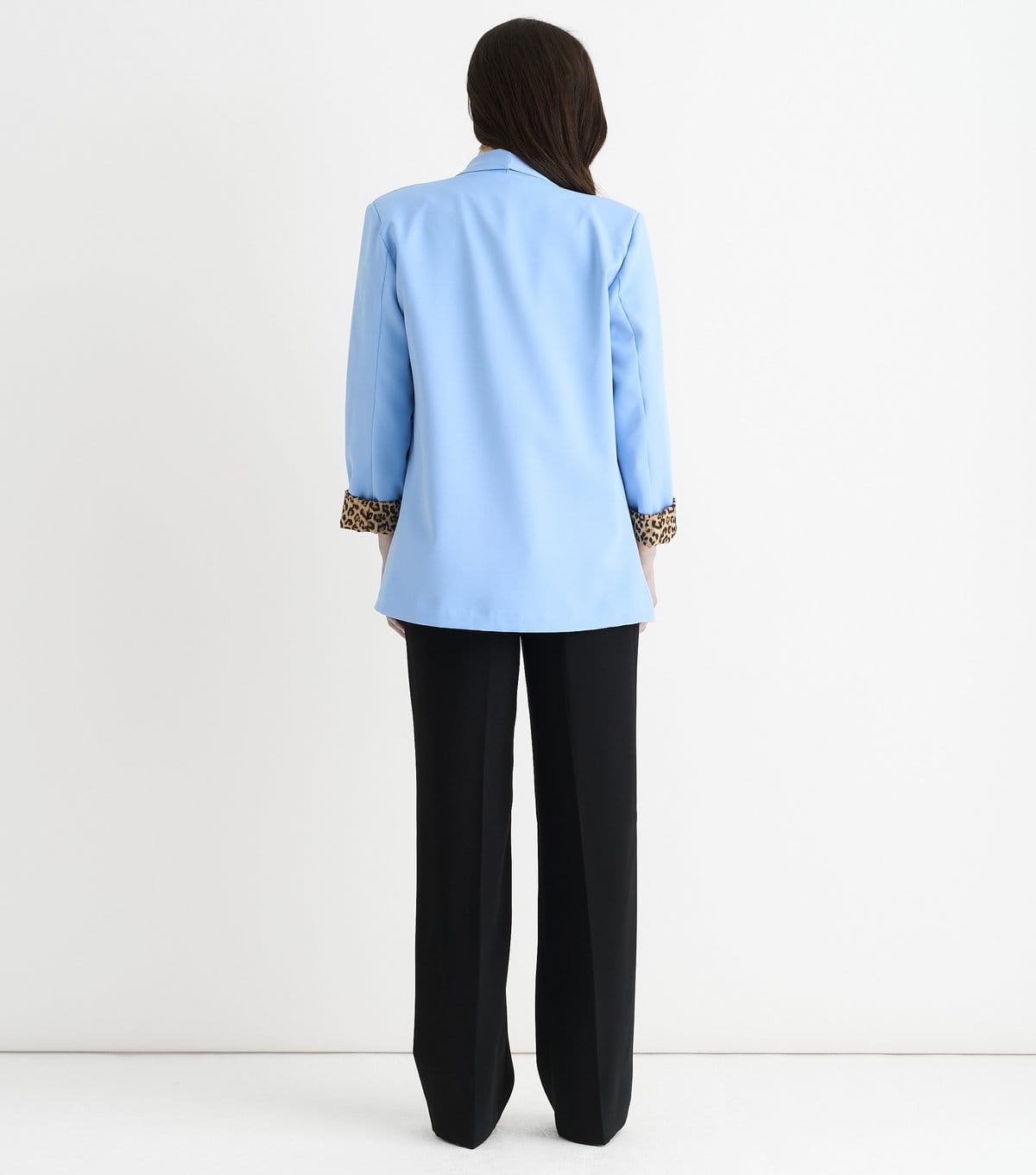 Gini London Women's Blue Contrast Trim Blazer Gini London New Look - 4