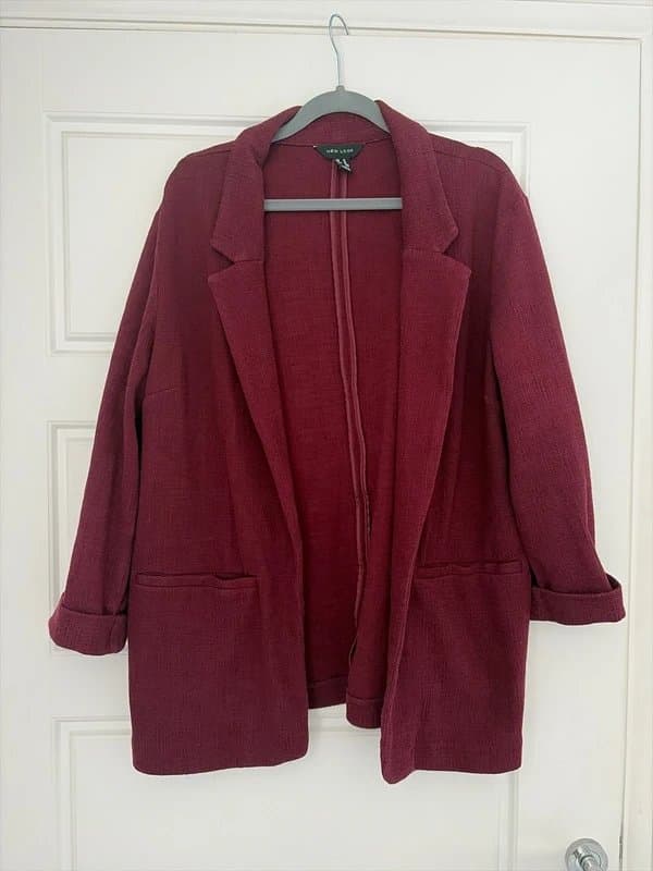 New Look Burgundy New Look blazer