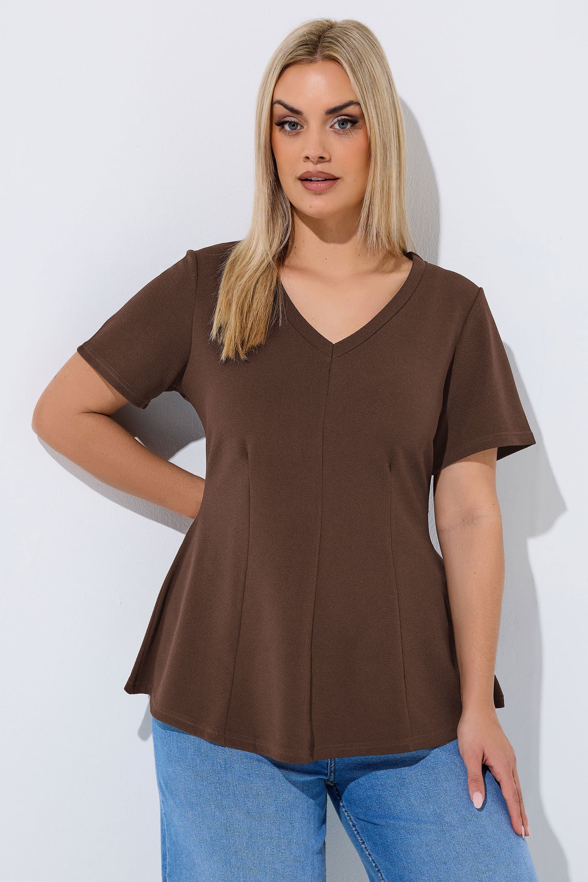 Limited Collection Plus Size Chocolate Brown Corset Top