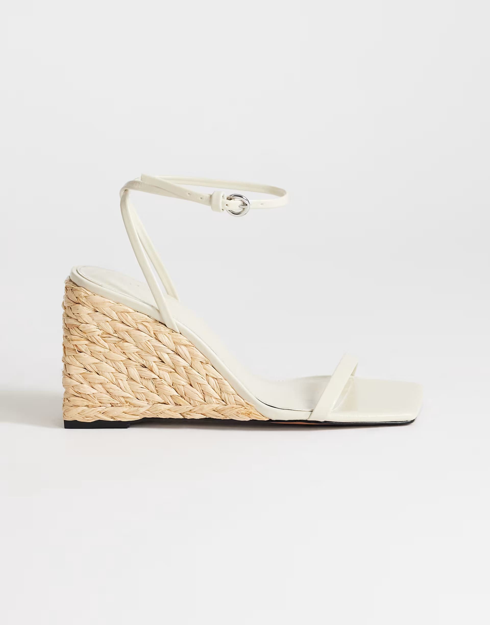 ASOS Topshop Elysia raffia two part sandal in off white