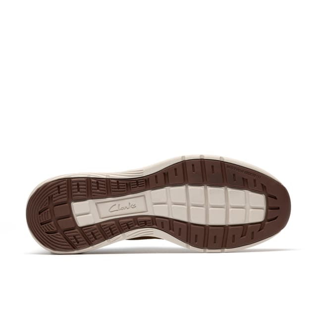 Clarks Clarks Men's Motion Trek LX Dark Tan Leather Trainers, Lace Up in Brown - 3