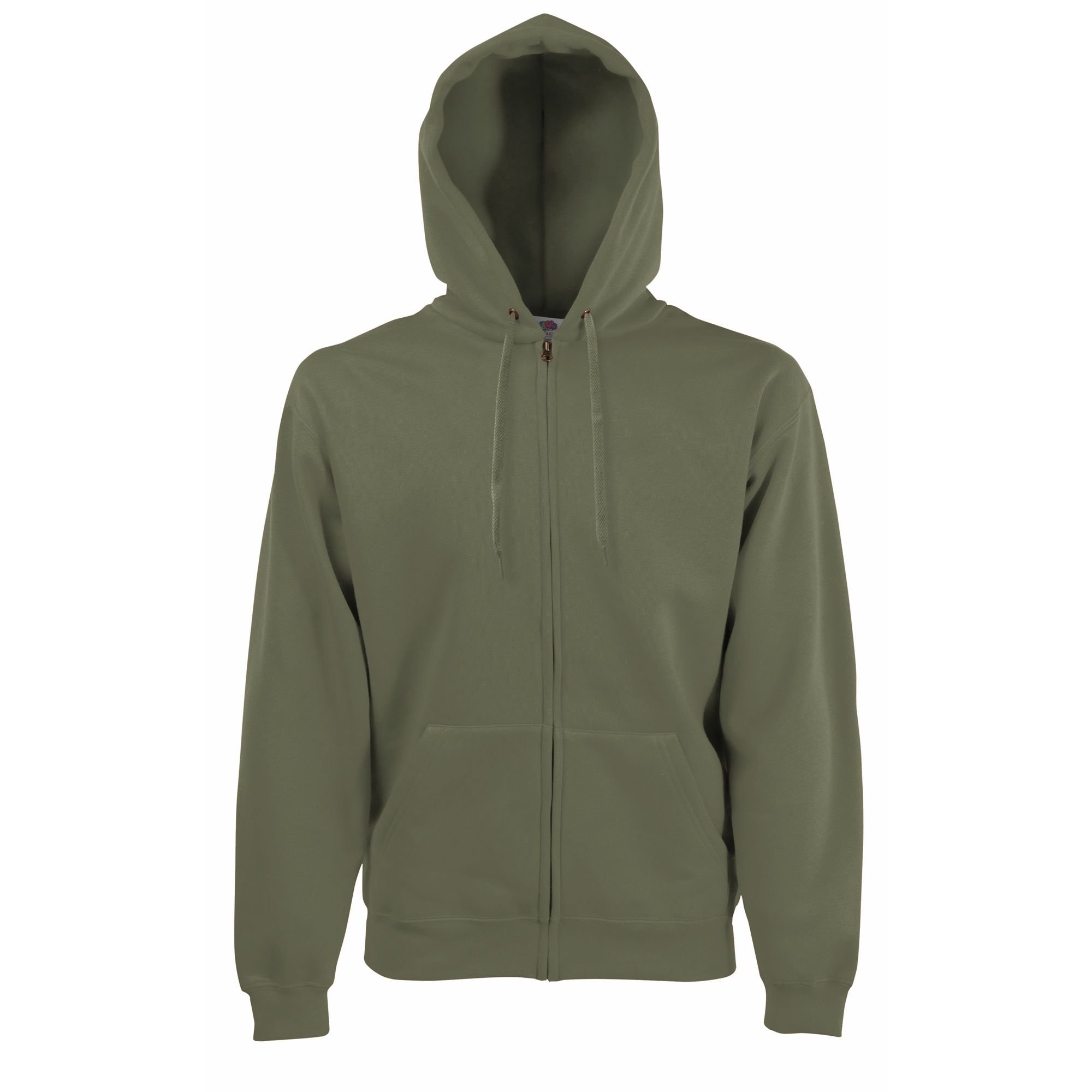 Fruit Of The Loom Fruit of the Loom Men's Premium 70 30 Hooded Zip-Up Sweatshirt Hoodie in Olive - 2