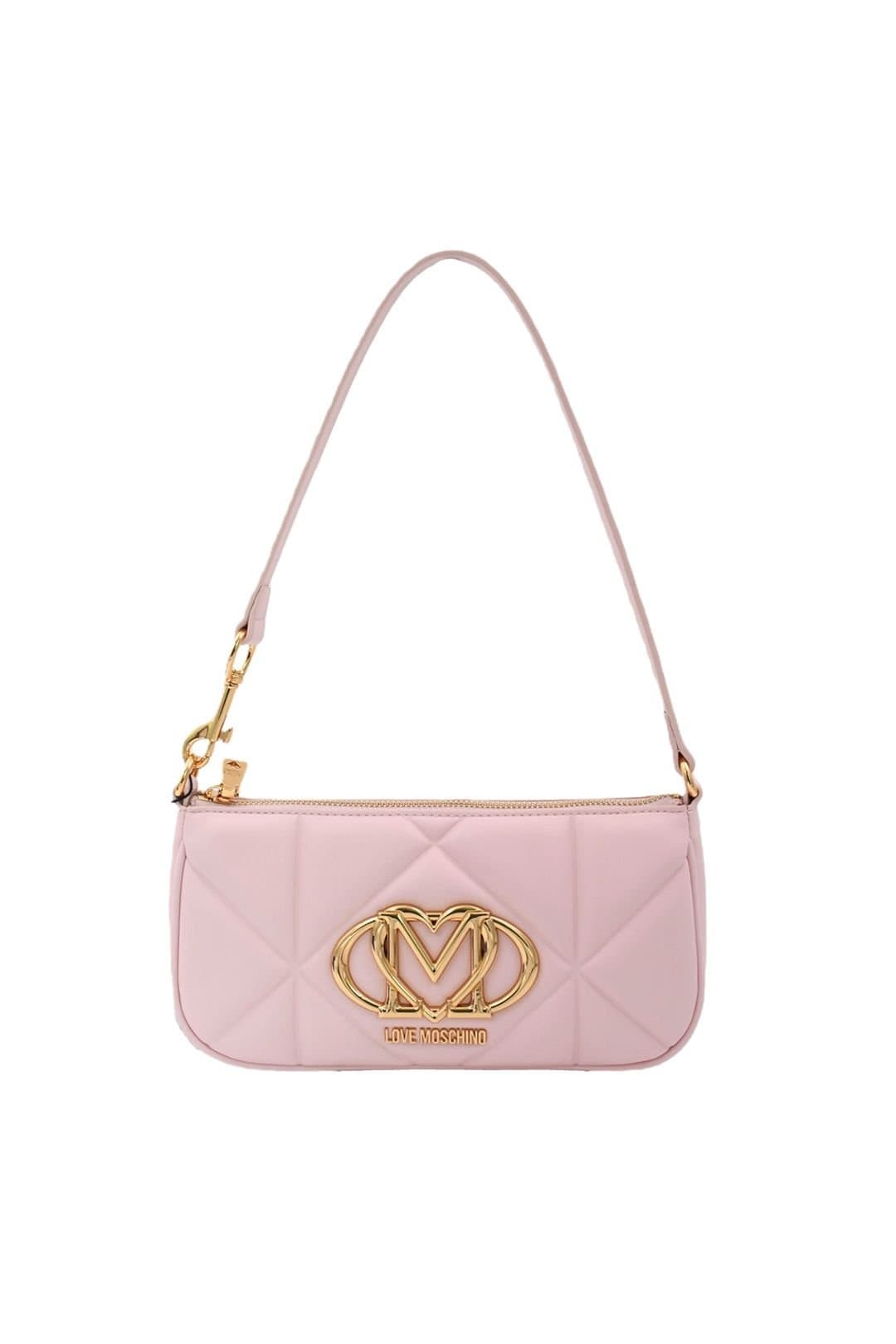 Love Moschino Love Moschino Women's Embossed Q Shoulder Bag Powder in Pink