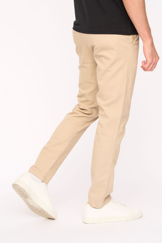 Duck&Cover Duck&Cover Men's Everett Slim-Fit Stretch Chinos with Adjustable Waist Cinch in Light Stone - 3