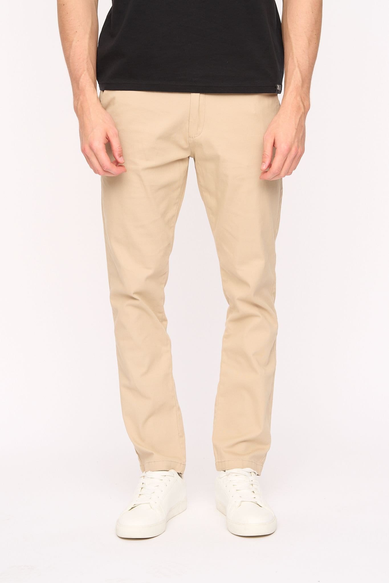 Duck&Cover Duck&Cover Men's Everett Slim-Fit Stretch Chinos with Adjustable Waist Cinch in Light Stone - 4