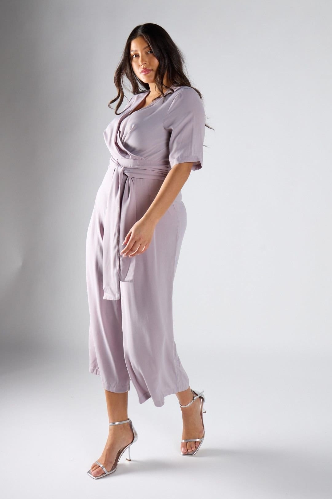 Shnoo Shnoo Women's Wide-Leg Cropped Jumpsuit in Grey - 4