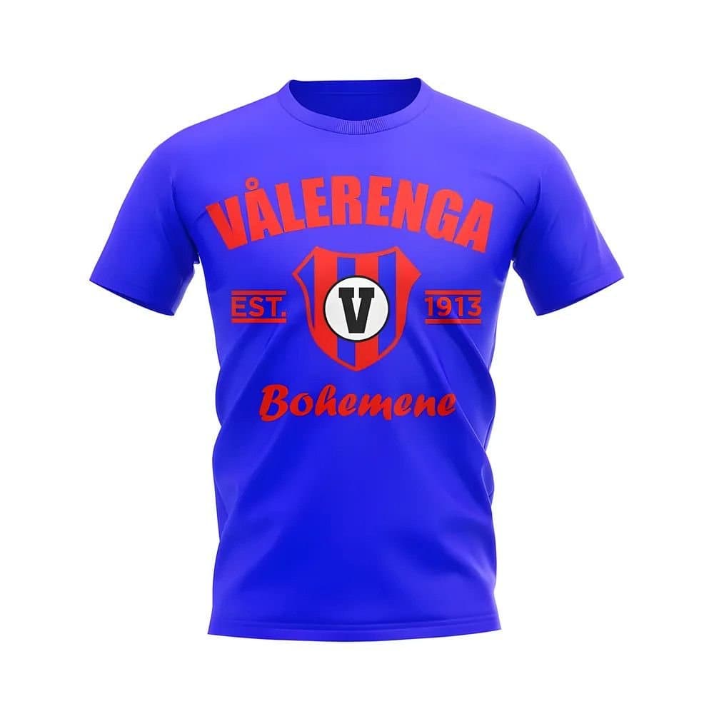 Valerenga Valerenga Men's Personalised Established Football T-Shirt Royal in Blue