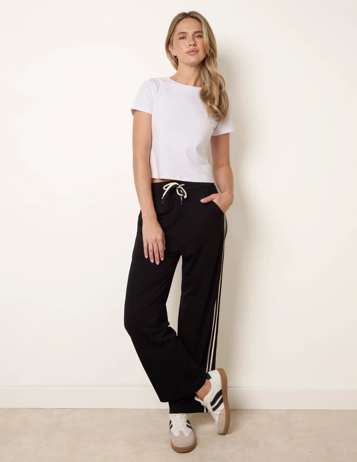 Blue Vanilla Side Stripes Pants