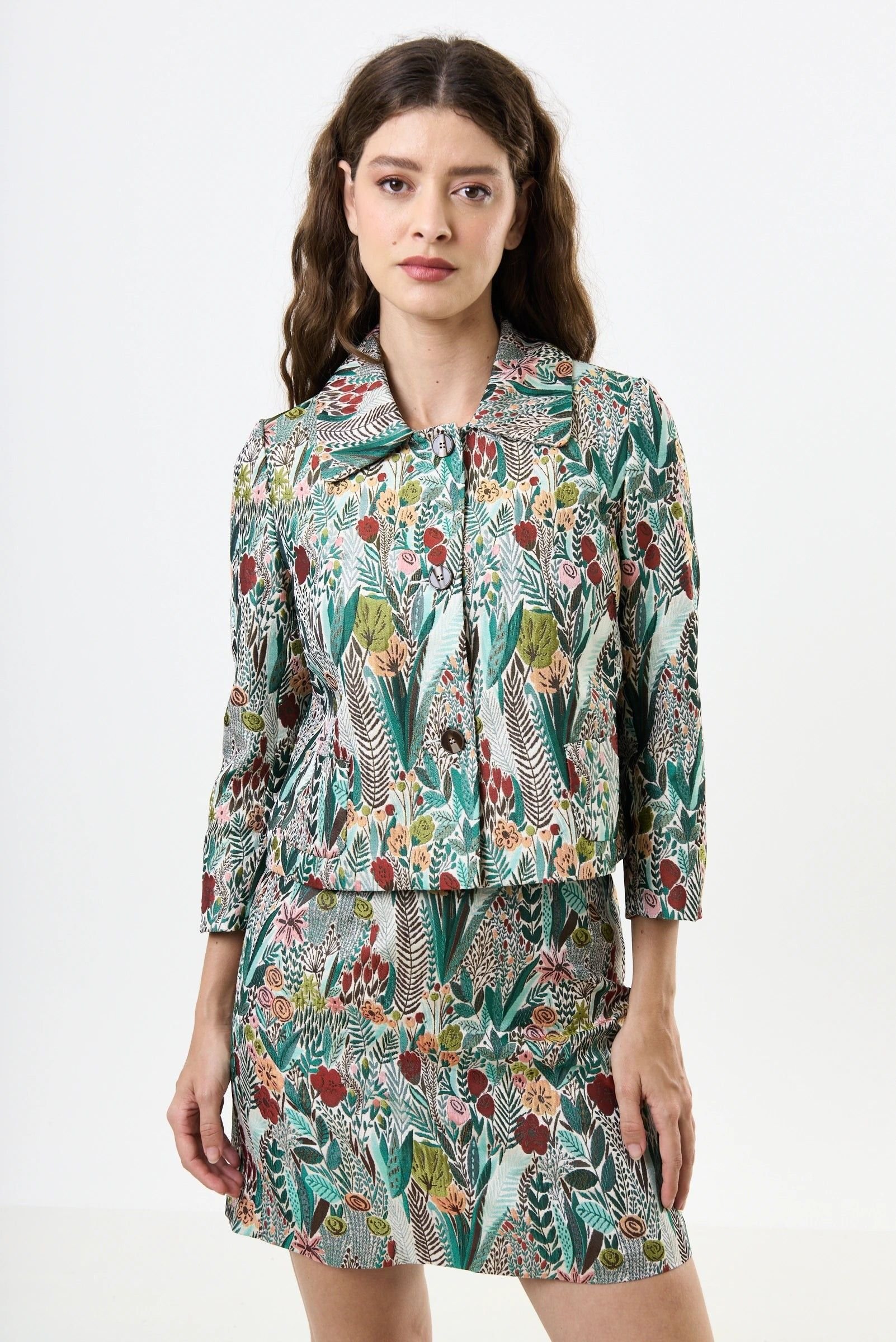 Louche Louche Women's Salut Jungle Jacquard Jacket - Green - 2