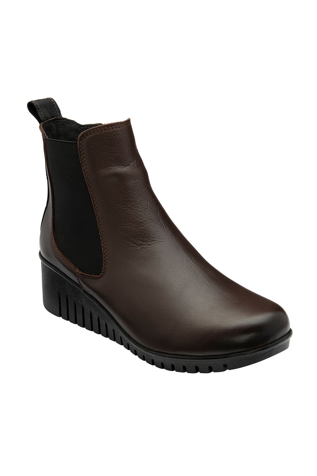 Lotus Lotus Women's Brown Leather 'Dresden' Wedge Ankle Boots