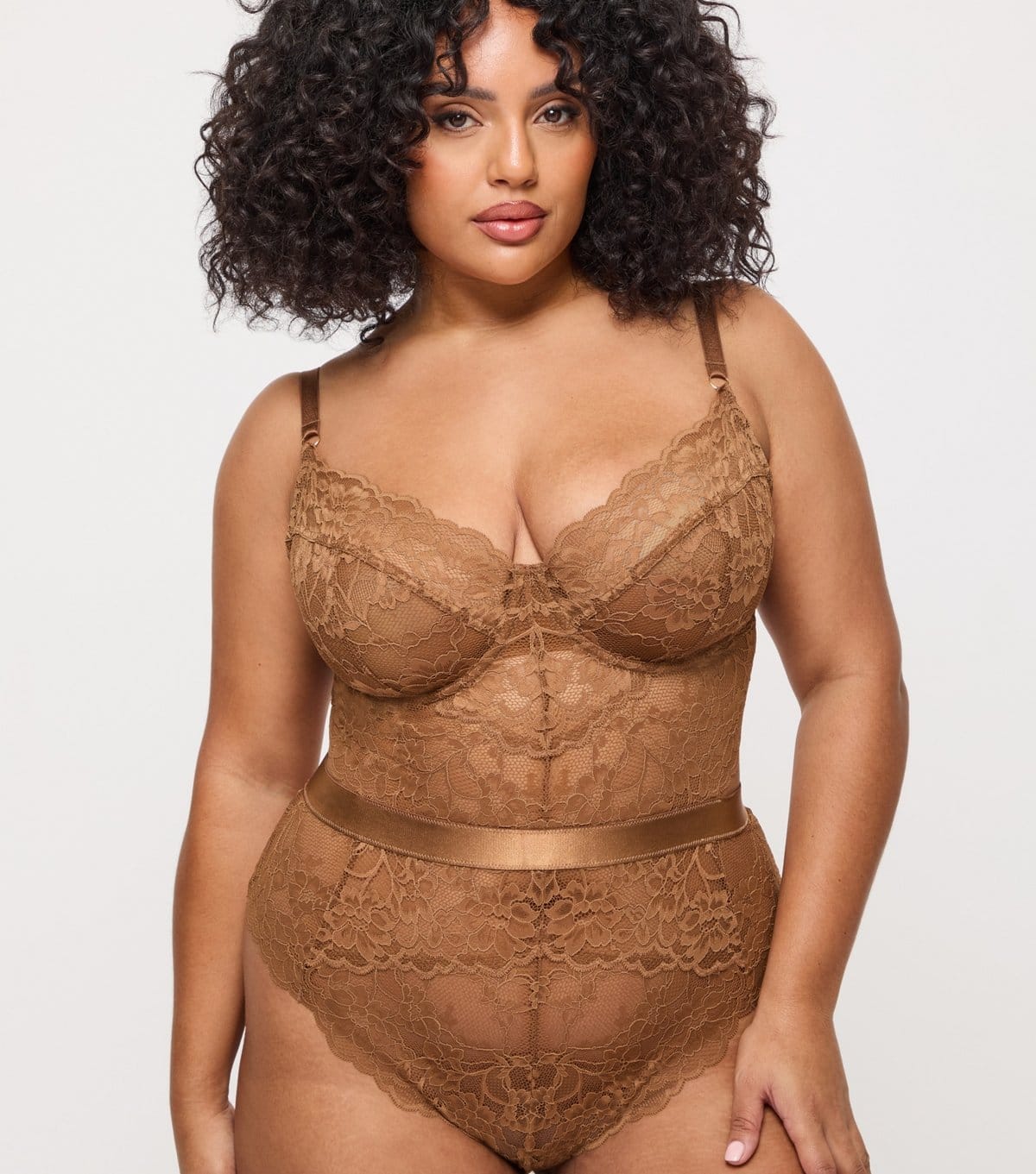 Ann Summers Cream Lace Sweetheart Bodysuit