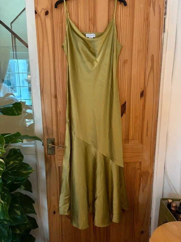 Never Fully Dressed Never fully dressed satin olive green dress