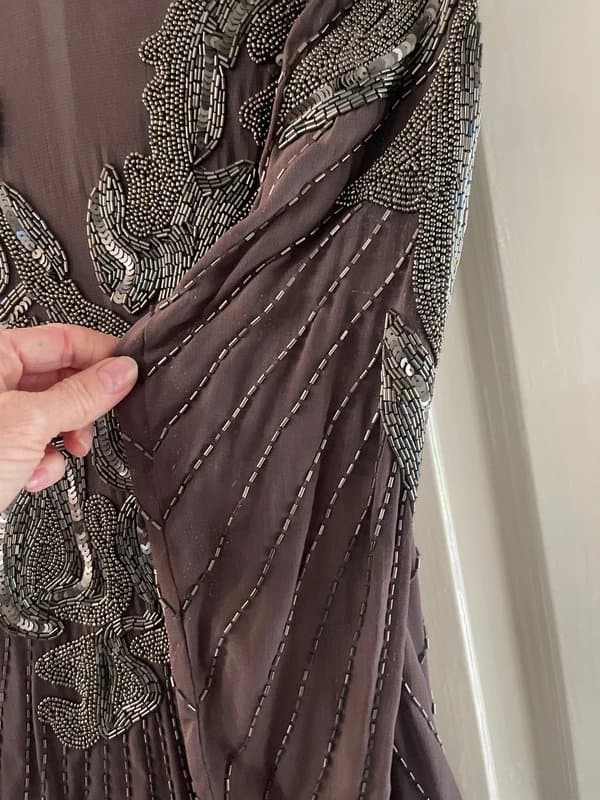 Oasis Oasis grey embellished sheer mini dress never worn size 8