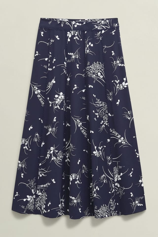 Hobbs London Hobbs London Women's Brielle A-Line Skirt in Dark Navy - 2
