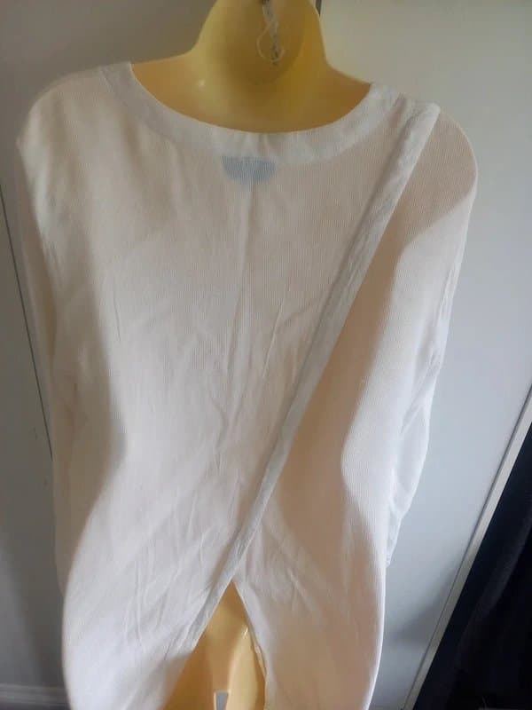 Topshop White Topshop unusual back v neck top