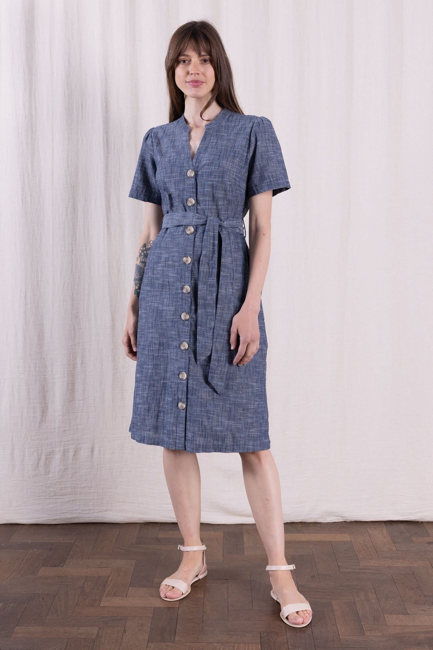 Nomads Clothing Nomads Clothing Women's Womens Button Through Dress in Blue