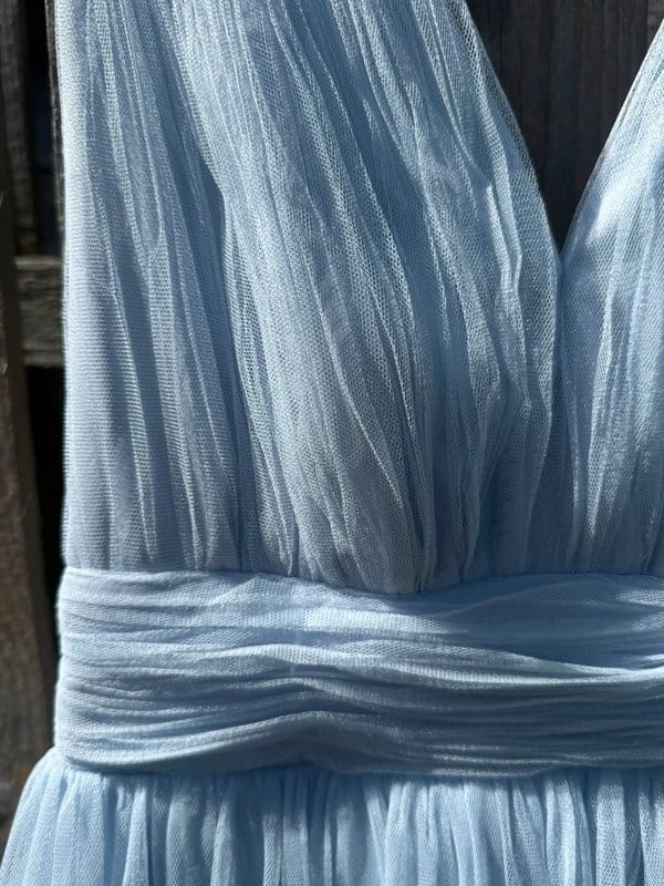 ASOS Design Light Blue Tulle Prom Gown