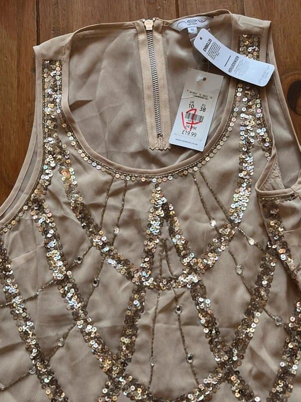 New Look New Look Beige Vest Top Embellished with Sequins