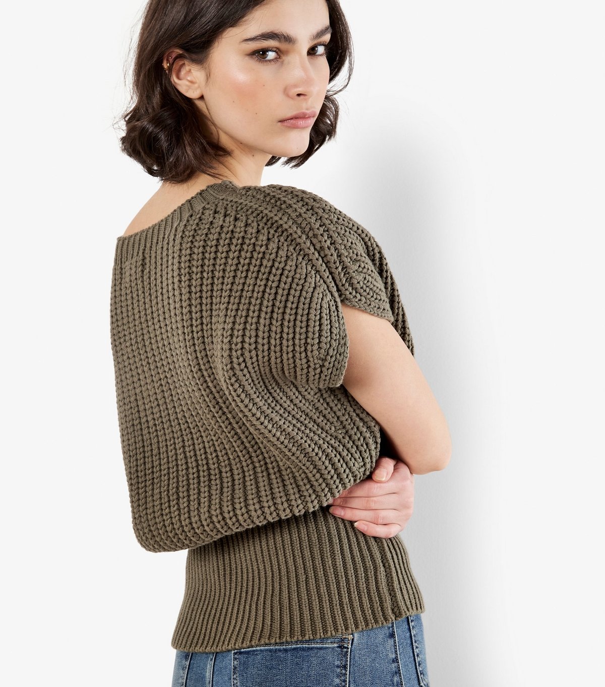 Apricot Women's Khaki Chunky Knit Jumper Apricot New Look - 3