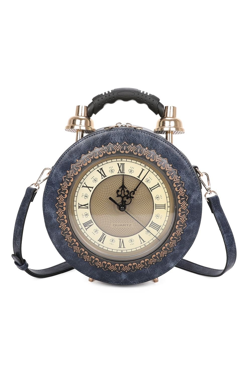 Fontanella Fashion Fontanella Fashion Women's Magico PU clock Unique Design top handle crossbody handbag in Dark Blue - 1