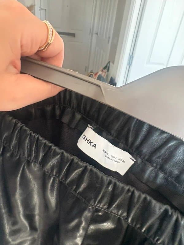 Bershka Bershka leather trousers