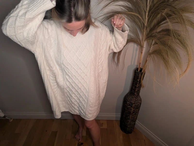 ASOS ASOS design cable knit jumper dress
