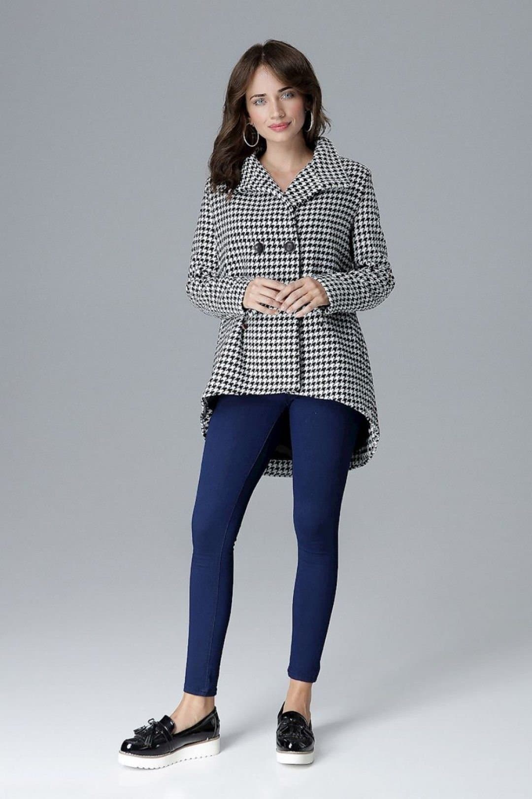 Love Lace Love Lace Women's Stand Collar Fashion Jacket with Zipper Sleeves in Black