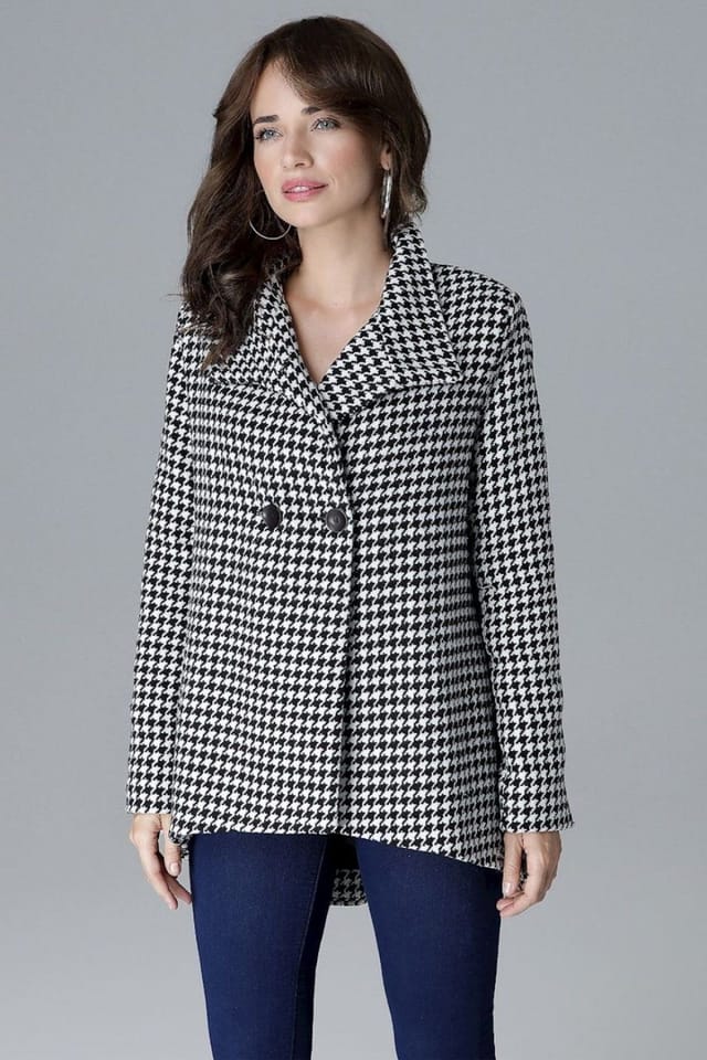 Love Lace Love Lace Women's Stand Collar Fashion Jacket with Zipper Sleeves in Black - 2