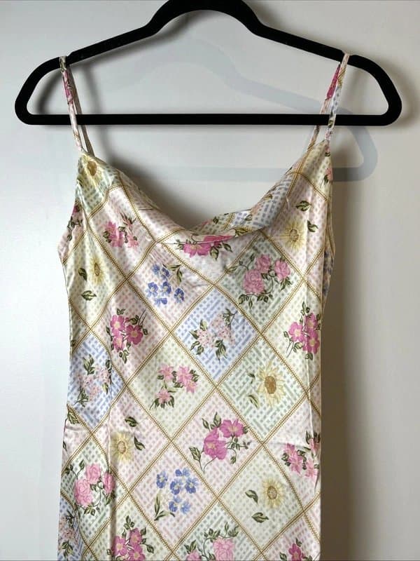 New Look New look - satin slip floral dress - size 10 - multicoloured