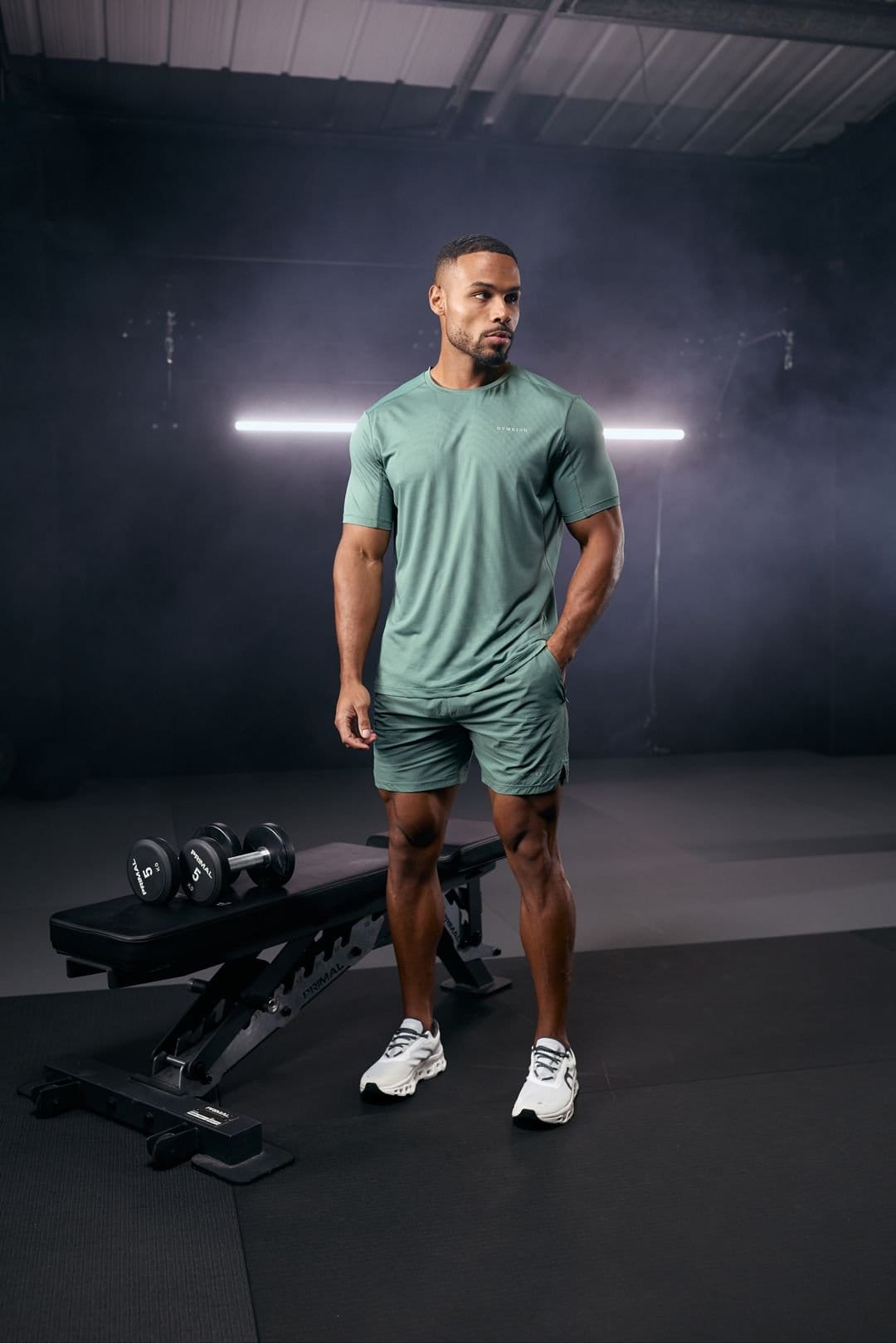 Gym King GYM KING Men's Energise Tee Willow Green - 1