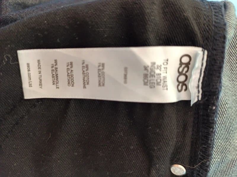 ASOS ASOS Mens Dark Blue Jeans W32 L34
