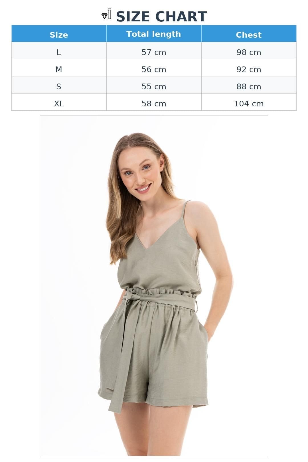 Love Lace Love Lace Women's V Neck Satin Finish Loose Strap Top in Green - 4
