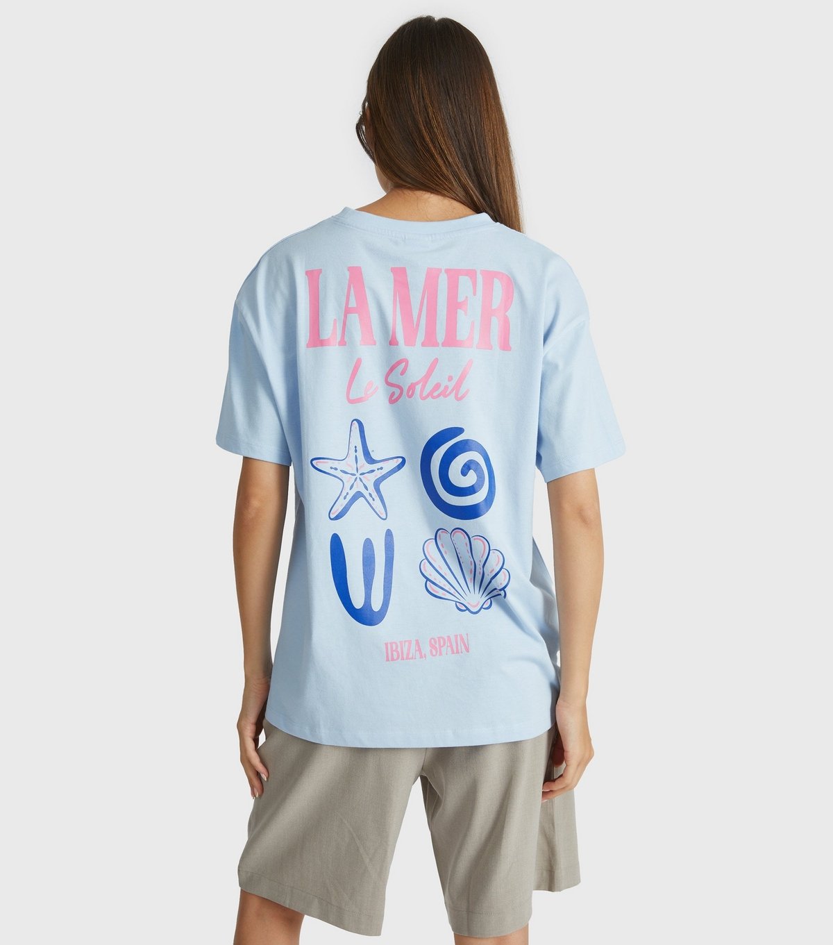 Skinnydip Women's Blue La Mer Printed T-Shirt Skinnydip New Look - 3