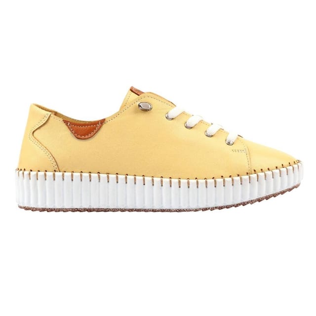Lunar Lunar Women's Faith Leather Shoes in Lemon - 2