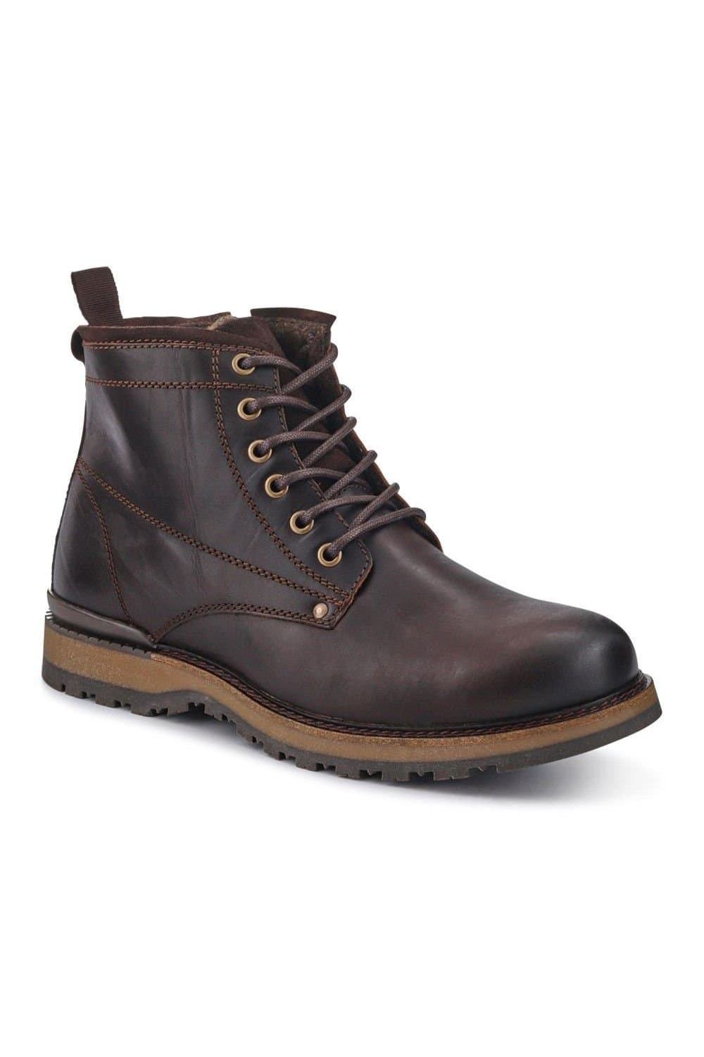 Jones Bootmaker Jones Bootmaker Men's Ealing Leather Ankle Boots in Dark Brown